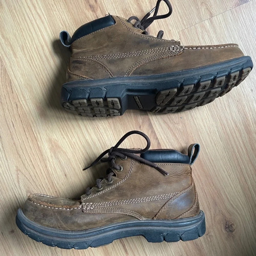 SKECHERS Men's Segment Brown Baillo Boots Memory Foam 64265 - SIZE 7 relaxed fit